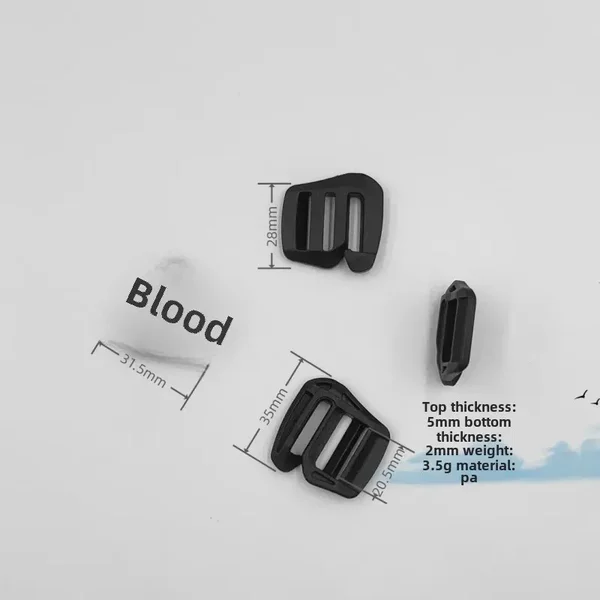 Curved 9-word plastic buckle opening three-gear buckle nine-word hook buckle luggage accessories 2.5CM 9-word hook hook hook