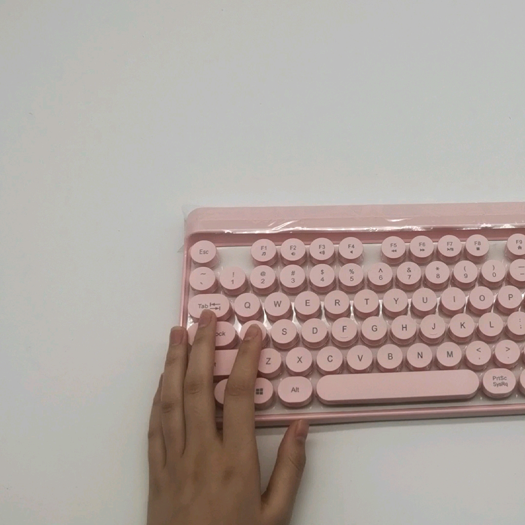 Retro Pink Keyboard 2.4g Wireless Keyboard And Mouse Combo Buy