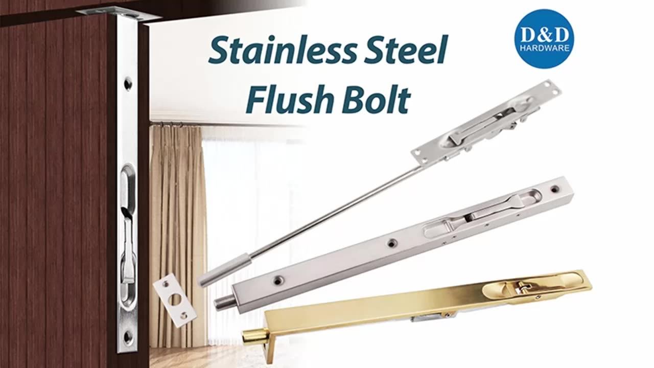 Matte Black Stainless Steel 8 Inch Heavy Duty Concealed Type Flush Bolt