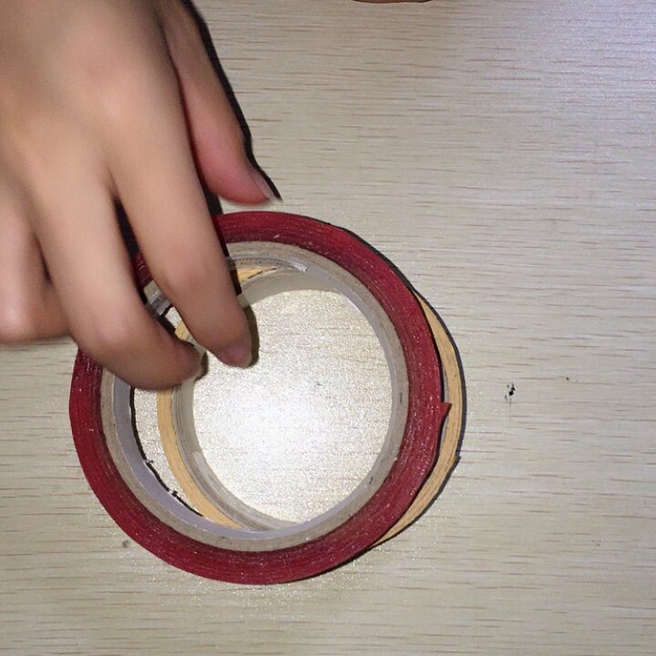 Ultra Thin High Low Tack 2 Face Red Acrylic Adhesive Tape Transparent