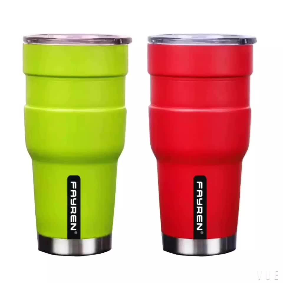 Cheap Travel Insulated Mugs Disposable Drinking Double Wall Straw 16oz