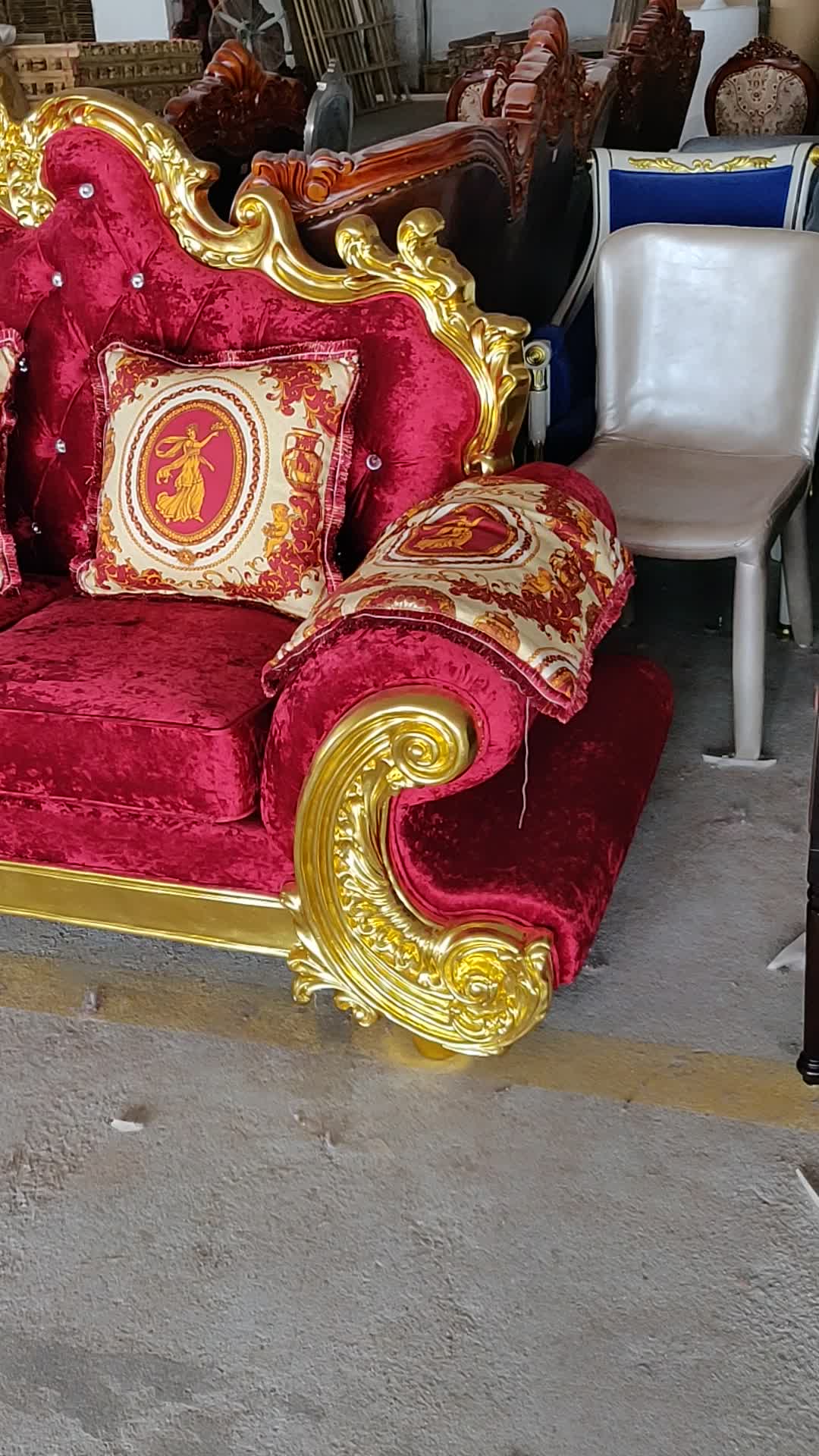 2019 New Design High Back King Throne Chair,White Throne Love Seat