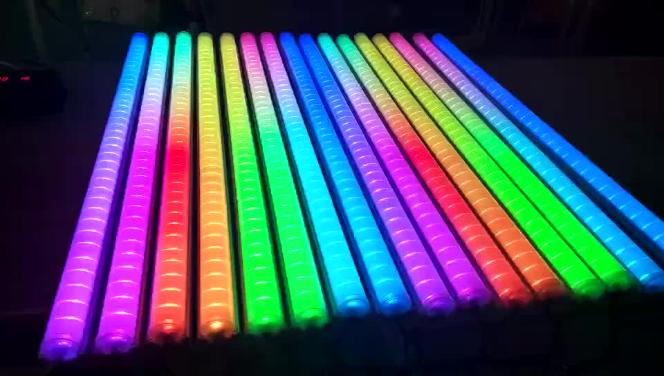 Led Light Decorative Tube 360 Degree Meteor Dmx Digital Rgb Led Tube