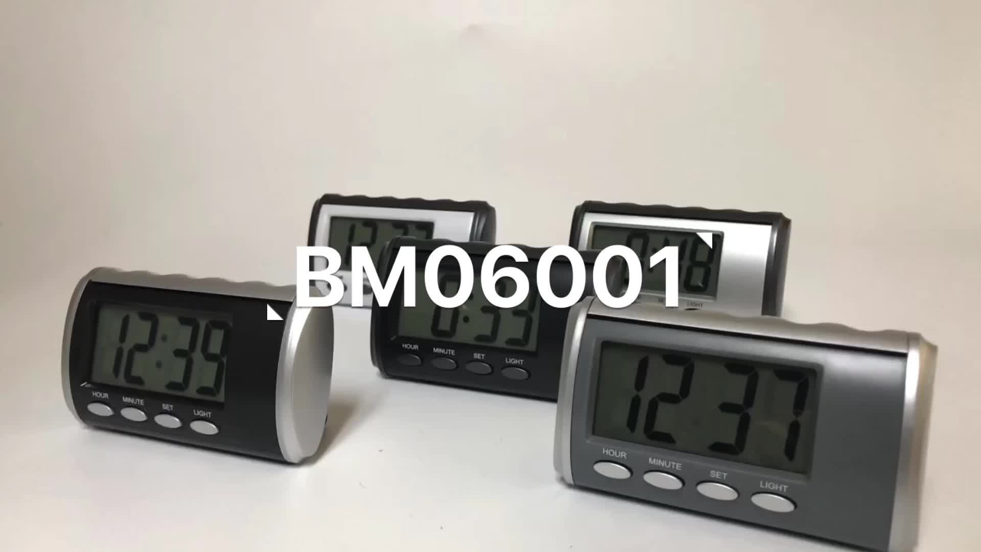 Bm06001 Black Multlanguage Lcd Display Nixie Funny Talking Alarm Clock