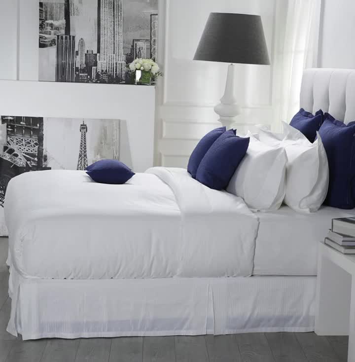 Best Selling Quality 500tc Plain White Bed Sheets Bedding 100 Cotton