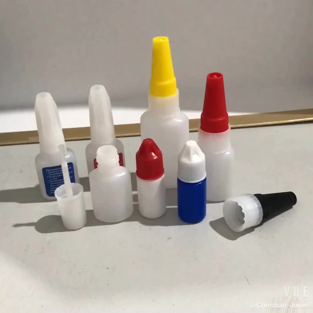 Chemical Nail Glue Plastic Bottle With Brush 10ml Dropper Cyanoacrylate