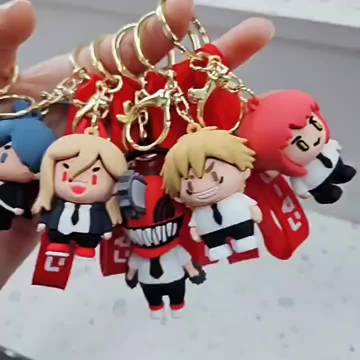 Chainsaw Man PVC Keychains - Cute Denji Makima Keyrings