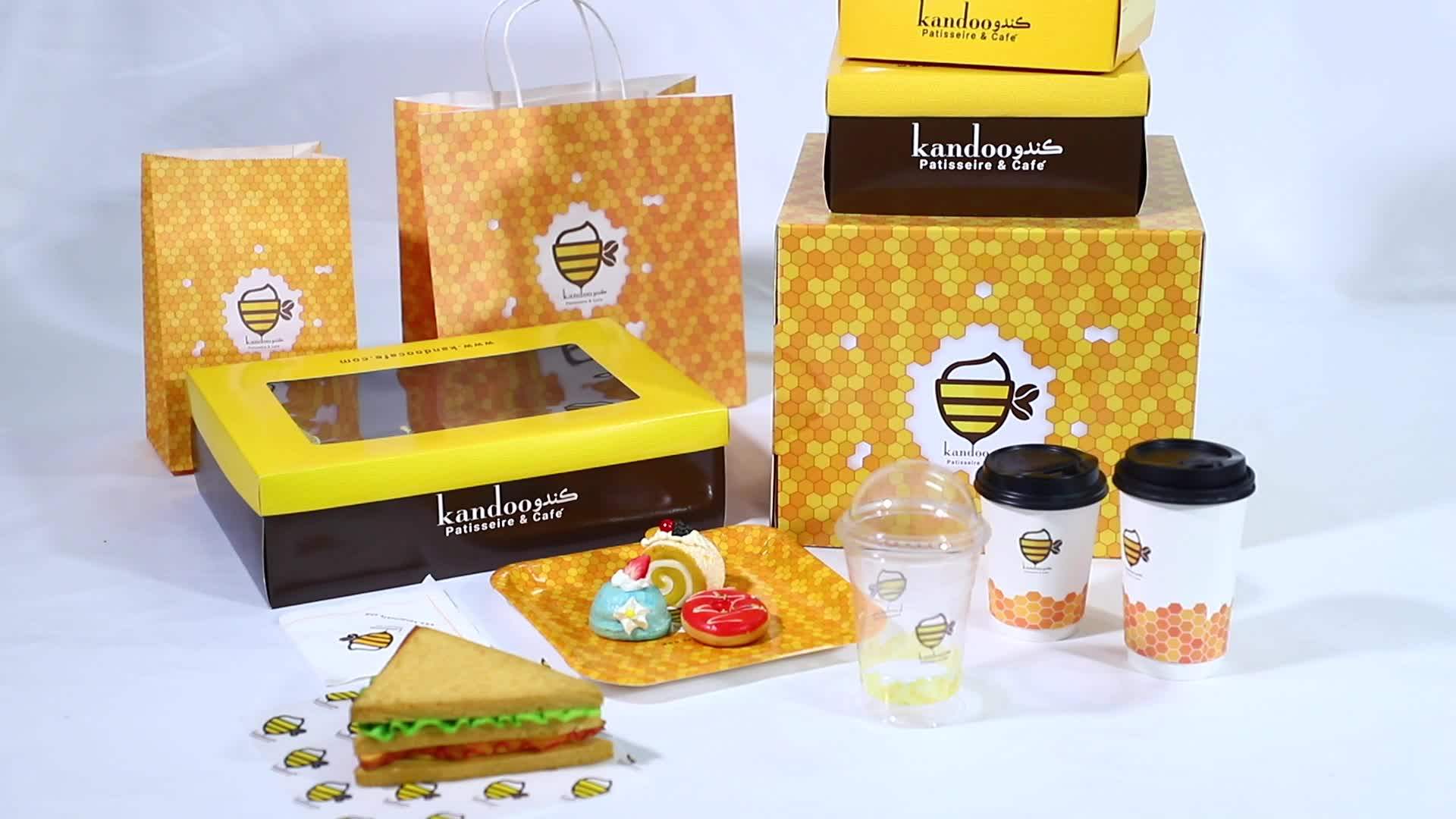 Customized Luxury Takeaway Bakery Bread Cupcake Packaging Cup Cake Box