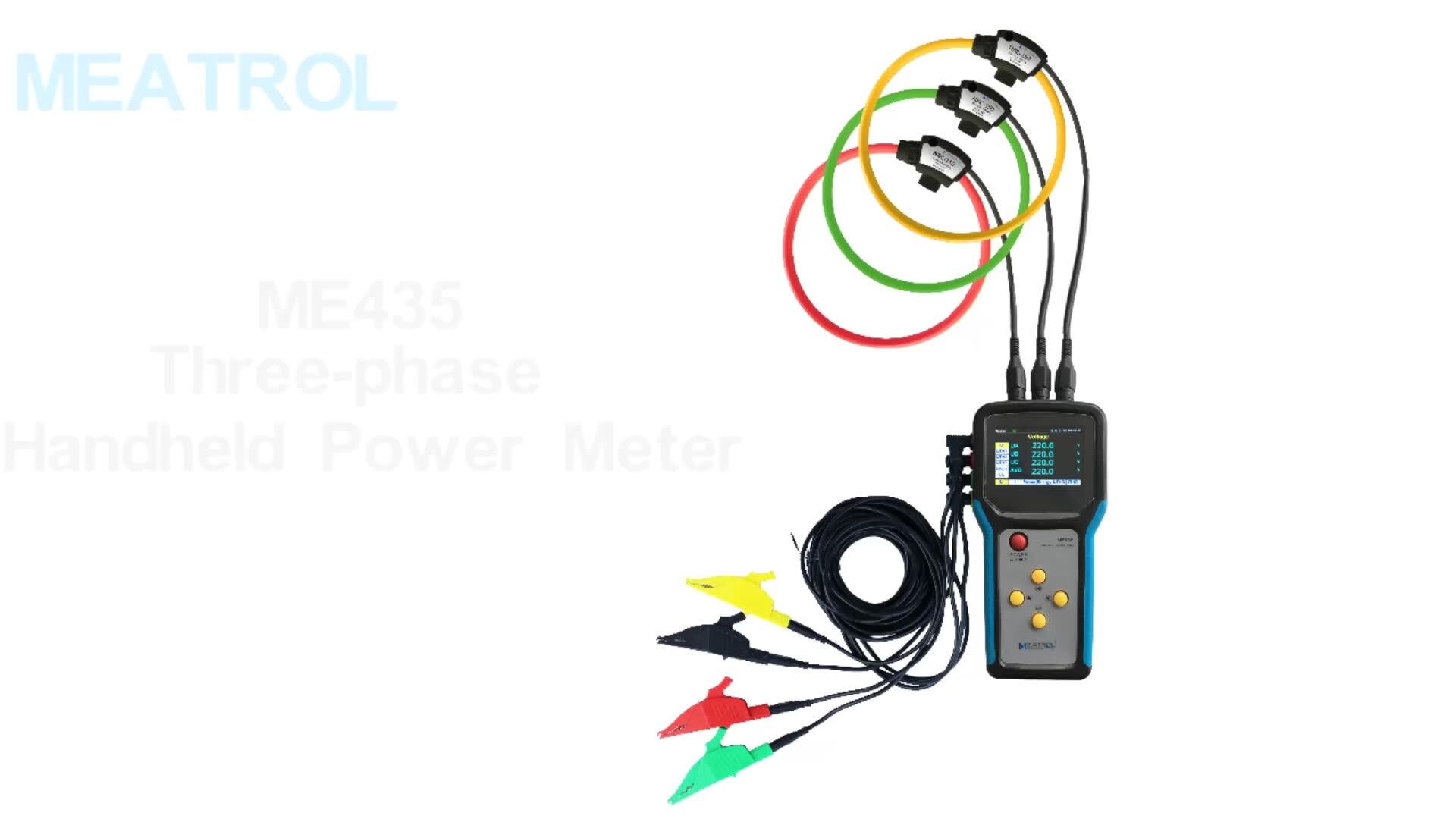 Three Phase Electrical Energy Logger Meatrol Me435 Electric Energy ...