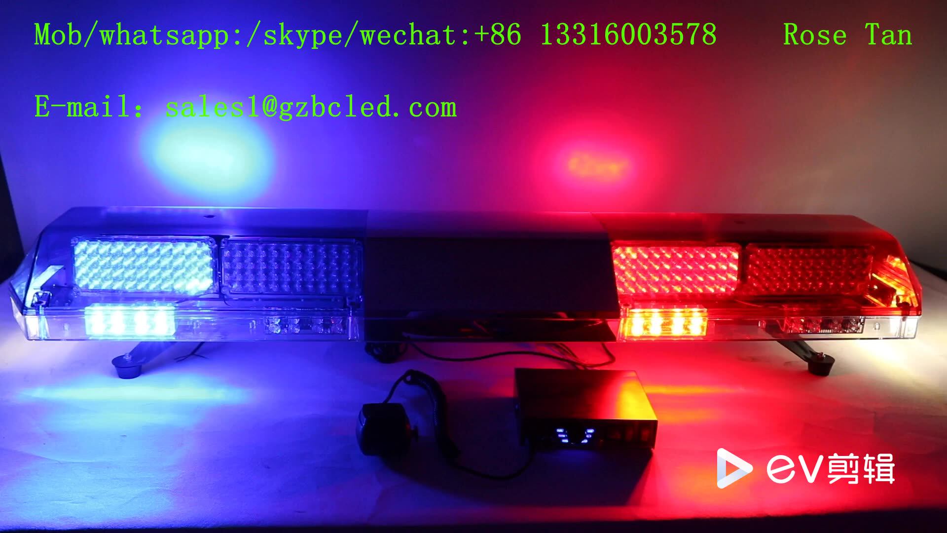 55w 120cm Built In 200w Speaker Police Led Flashing Light Bar With 200w