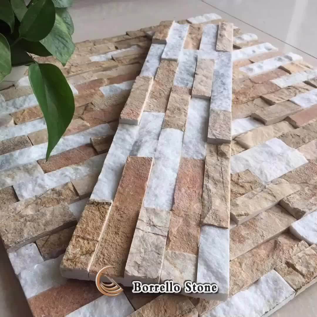 Split Face Grey Marble Stacked Stone Veneers Buy Split Face Grey