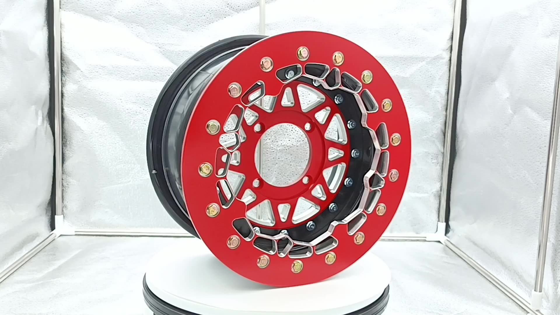 Utv Beadlock Wheels 15" X 7" 4+3 4/156 Front Rear Wheels For Yxz 1000