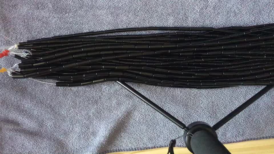 Бусины из оникса/черного агата Laerf Beads 60 шт.
