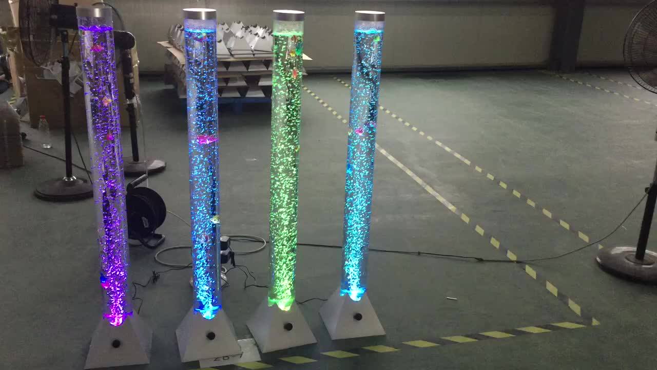 Top Selling Bubble Fish Tube With Fish Night Mood Light Aquarium For