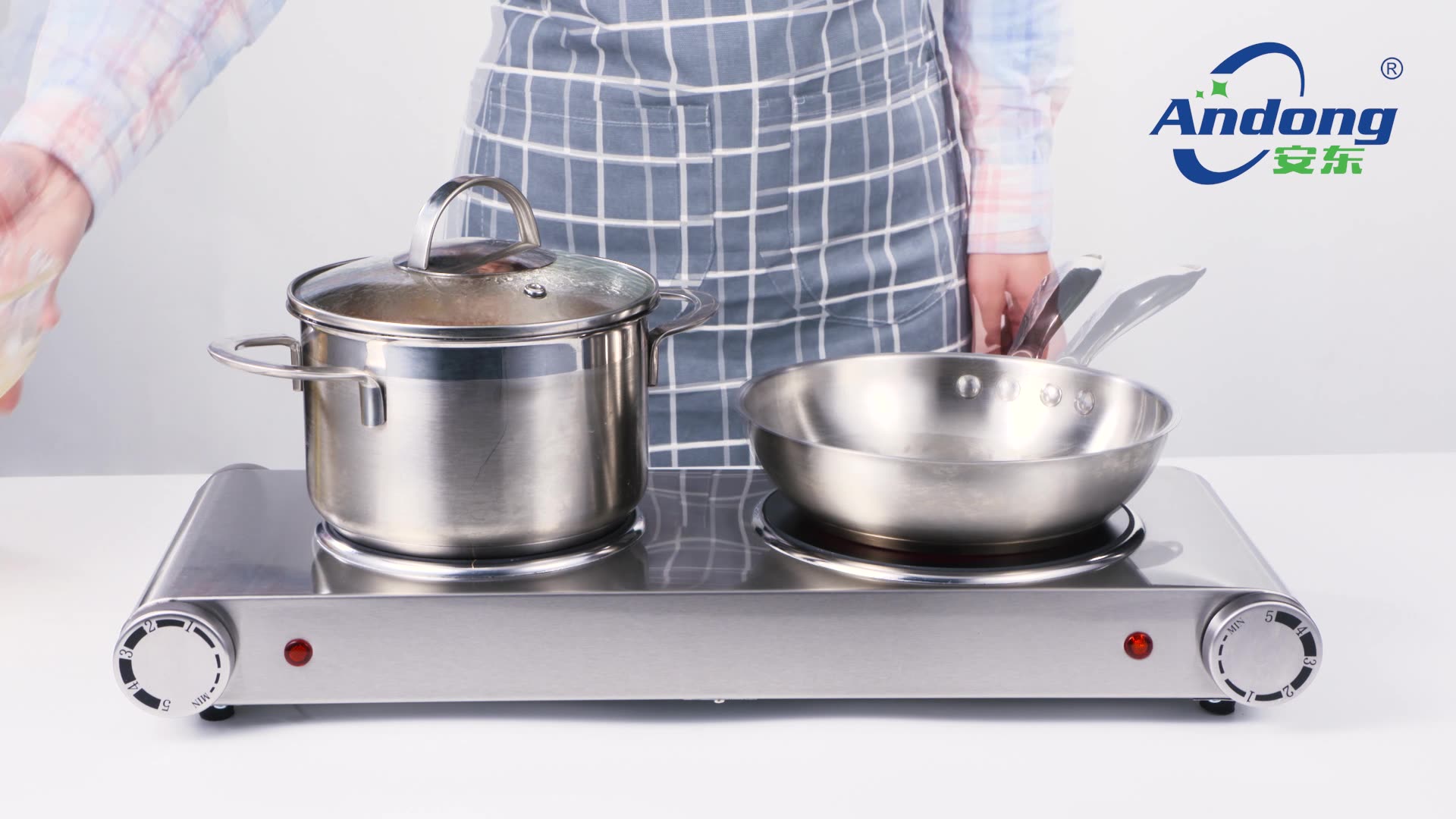 Anton Double Burner Stove 2000w Electric Cooking Hot Plate With Ce Gs