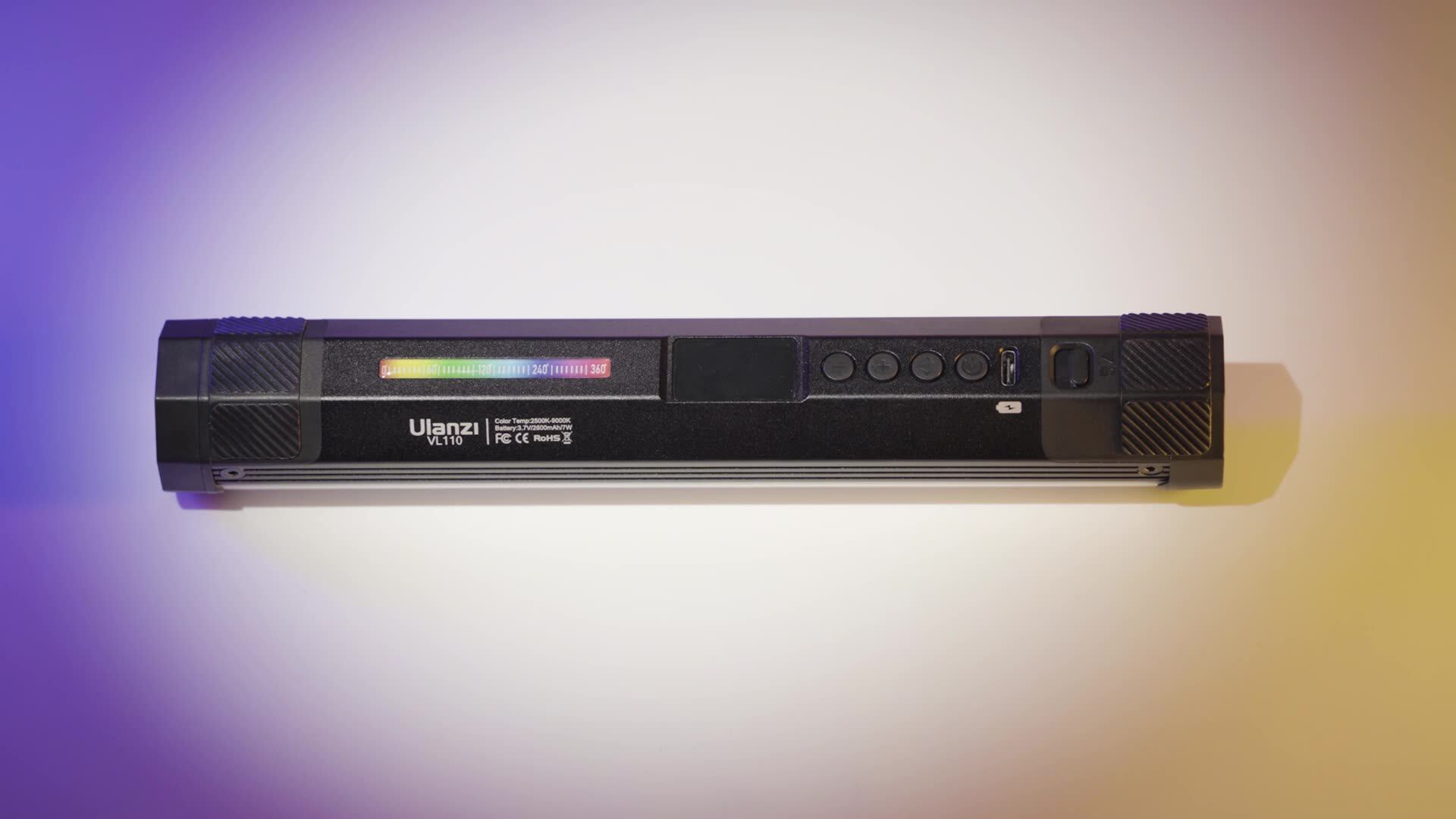Ulanzi-ポータブルRGBライトチューブvl110,ビデオソフトライト,LED写真