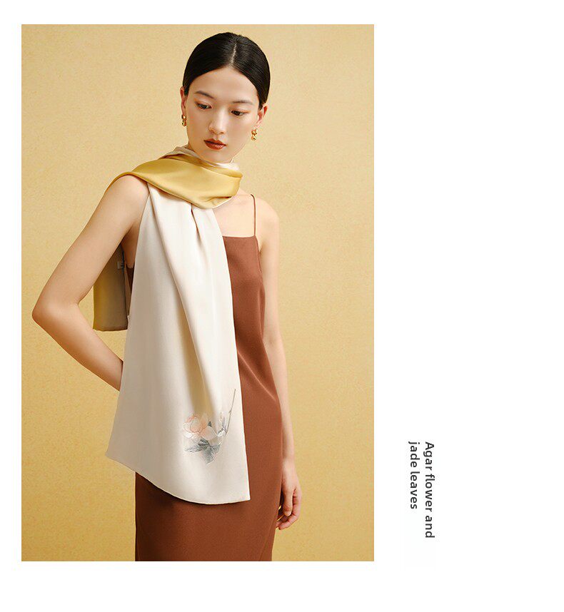 Шелковая накидка, шарф на день Святого Валентина, подарок на день рождения      