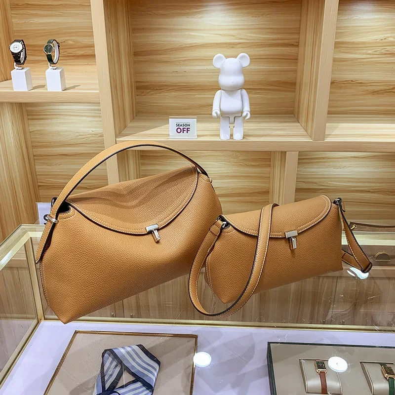 T-Lock Niche High-Level Large-Capacity Shoulder Crossbody Bag All-Match commuter Bag Handbag Underarm Bag for Women