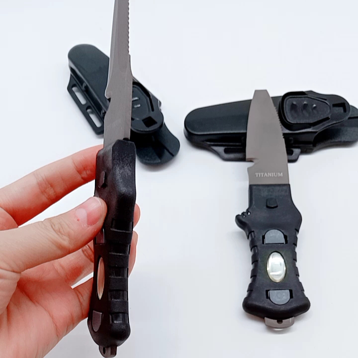 Fixed Blade Pointed Or Blunt Titanium Coated Rescue Bcd Scuba Dive Knife Buy Scuba Diving