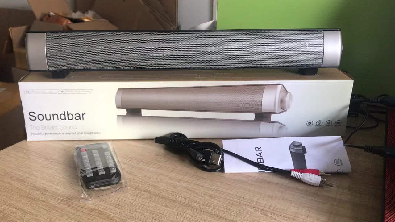 Hot Selling Big Sound 10w Power Bass Portable Bt Wireless Soundbar Tv