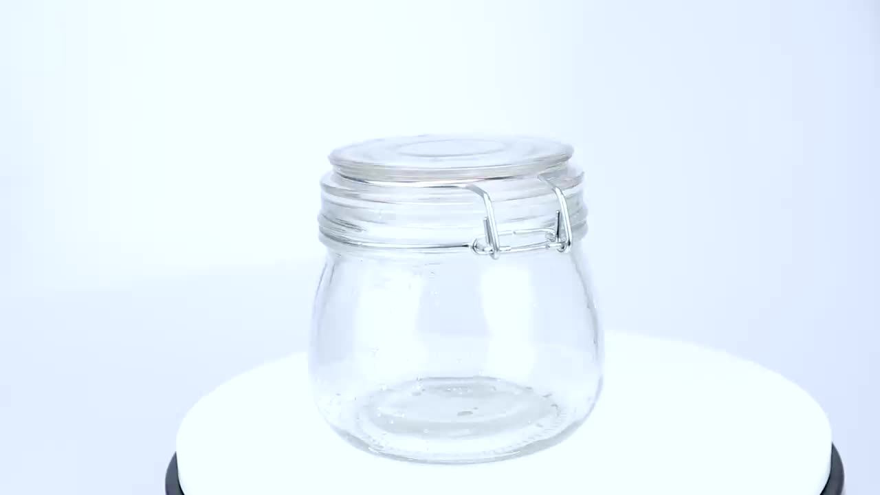 Factory Direct Sale Wholesale Round Airtight Storage Glass Jars And