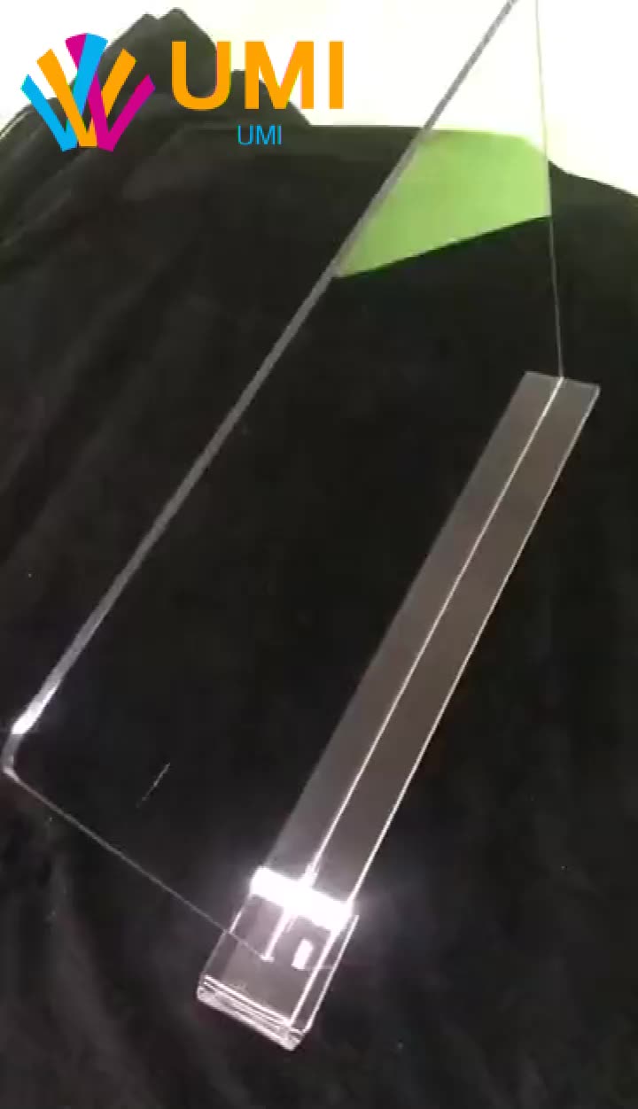 Custom Size Adjustable Clear Acrylic Shelf Divider For Closet And