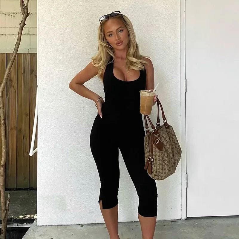 Savadika Q25JP037 new black jumpsuits for Europe and America, slim and slim women's clothing wholesale