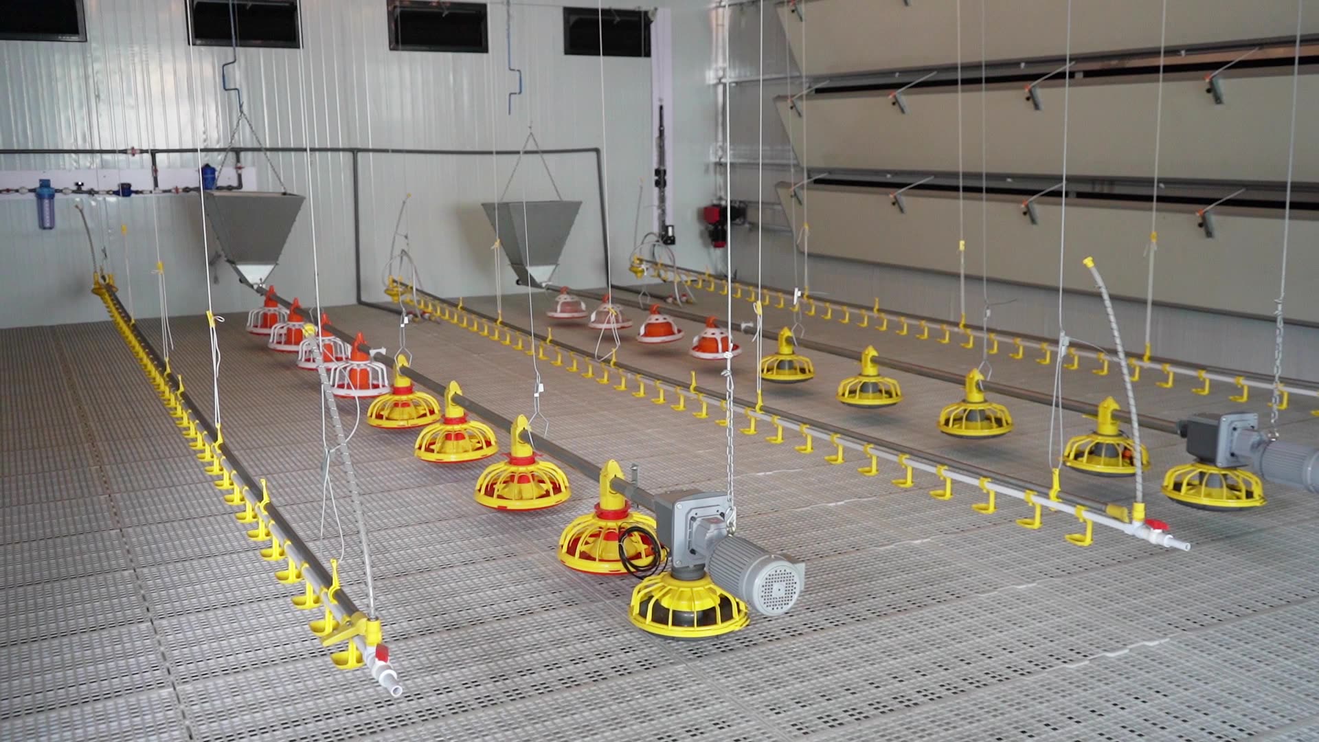 Fully Automatic Feeding Line System Pan Feeder Nipple Drinker Poultry Farming Equipment For