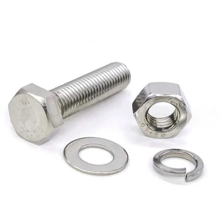 304 Stainless Steel Combination Hex Stud Bolt With Nut And Washer Buy 304 Stud Bolts With Nuts