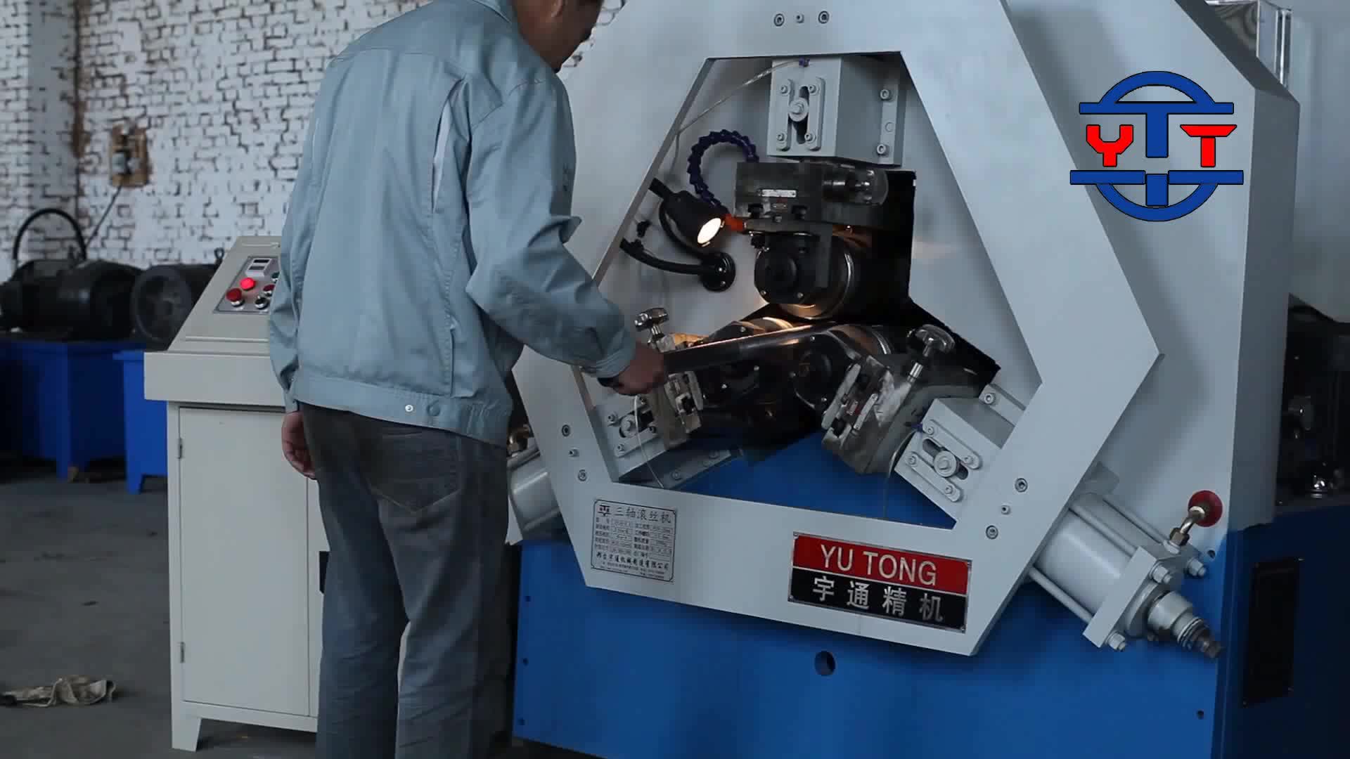 Thread Rolling Machine With 3 Roller Three Die Thread Rolling Machine