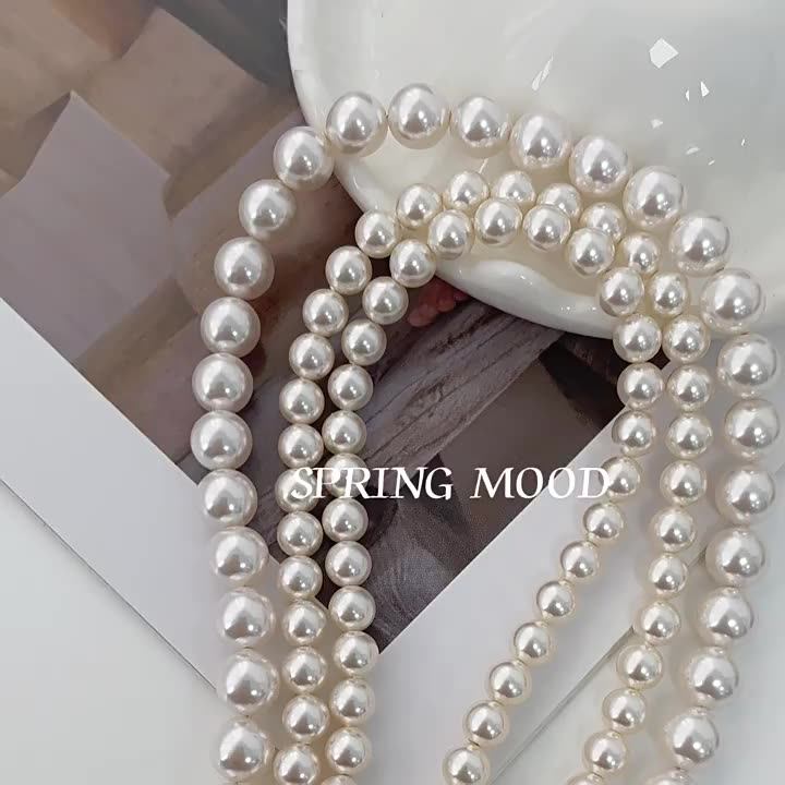 Wholesale High Quality S925 Silver Artificial Pearl Necklace Artificial