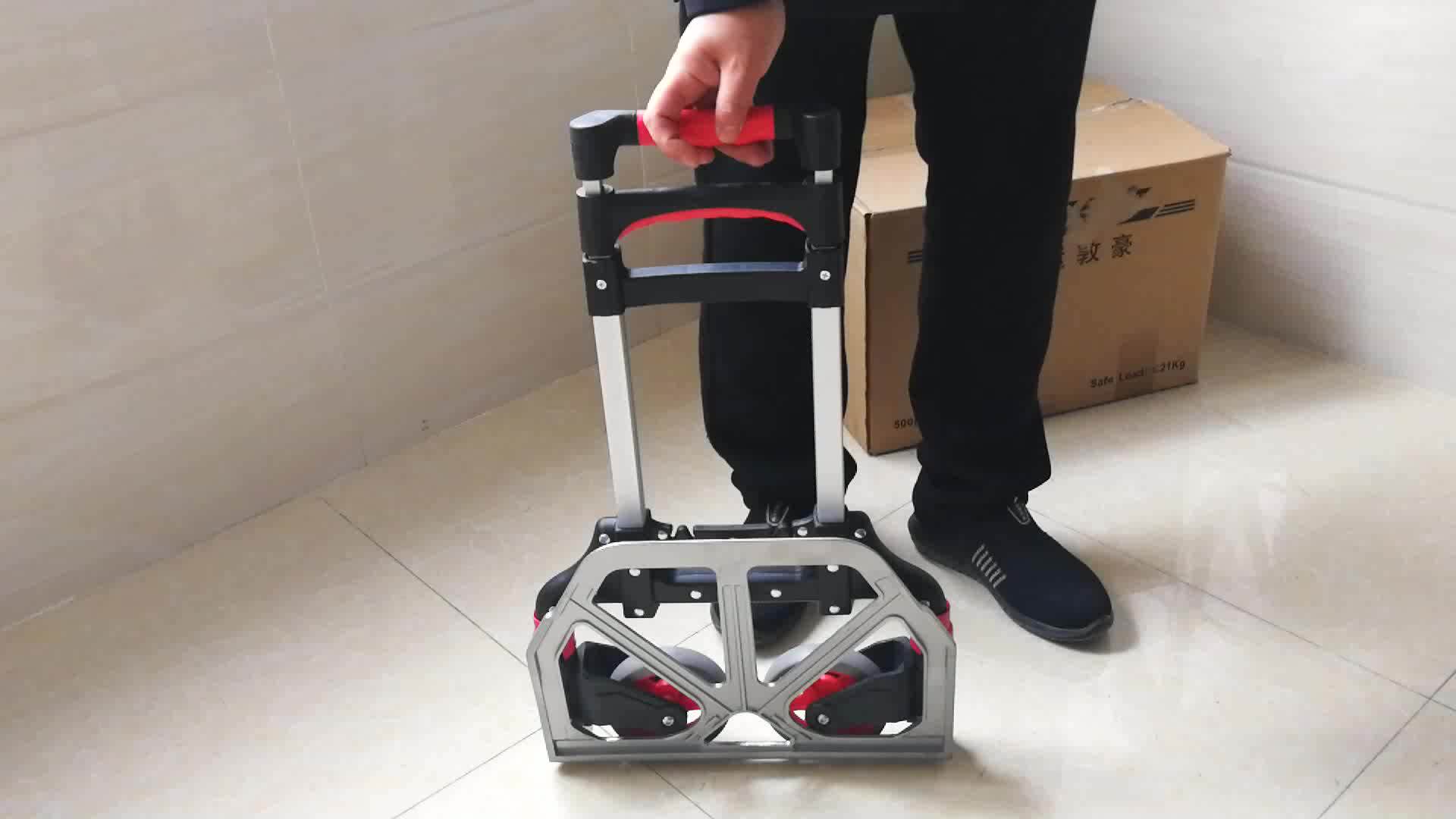 Twowheel 70 Kgs Lightweight Aluminum Foldable Hand Trolley For Sale