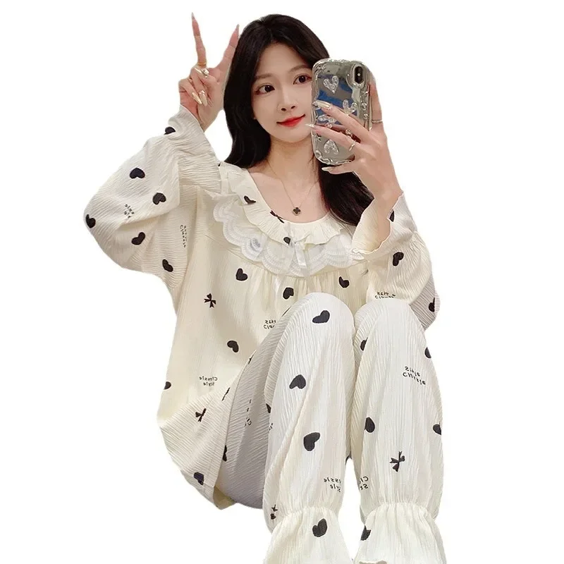 Autumn demi-season lace pijama