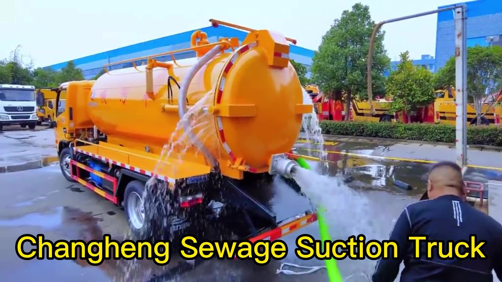 Mini 3000l 3m3 Septage Fecal Sludge Gutter Cleaning Vacuum Tanker