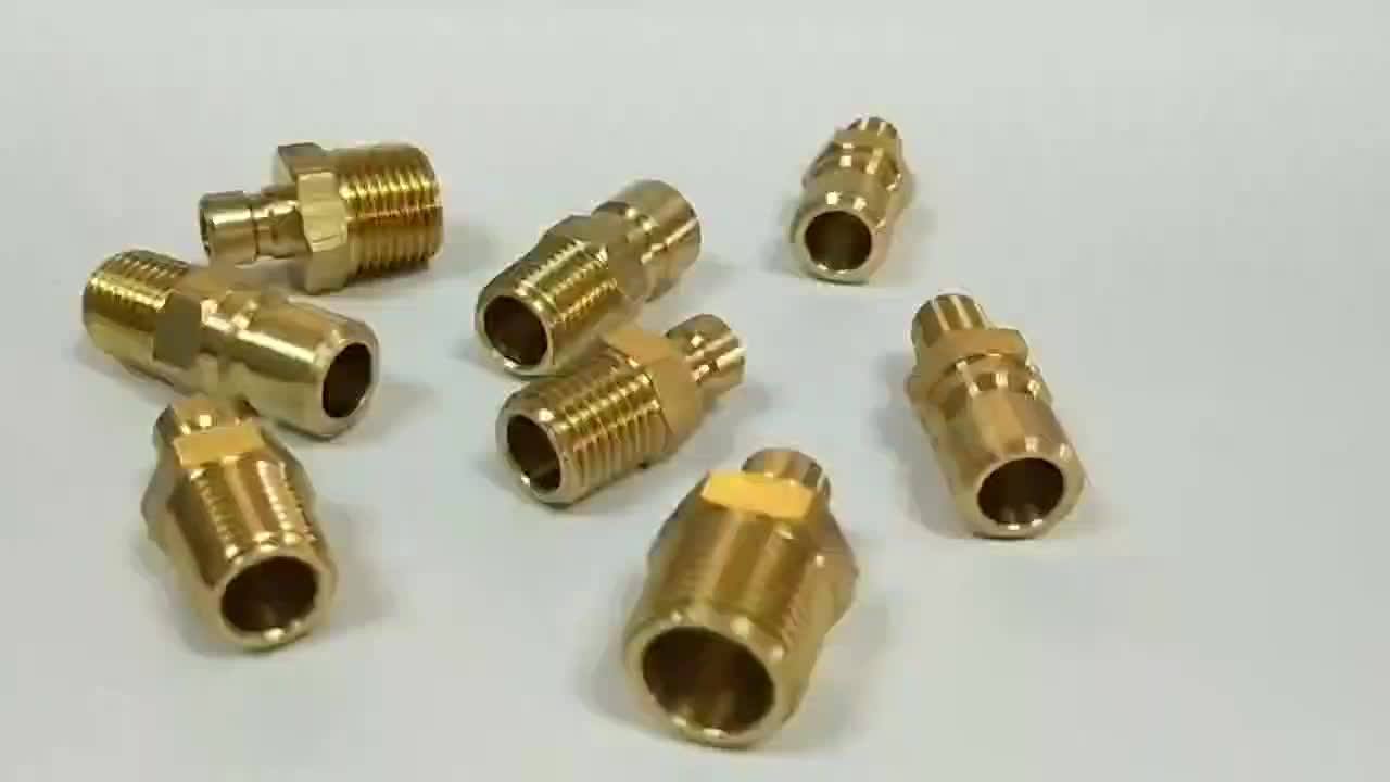 Injection Molding DME Water Brass Plug NPT Thread Hose Nipple Connector