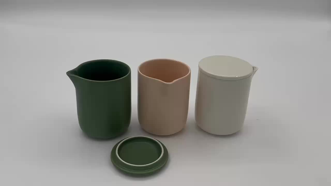 Empty Candle Container Vessel Custom Ceramic Massage Oil Candle Jar