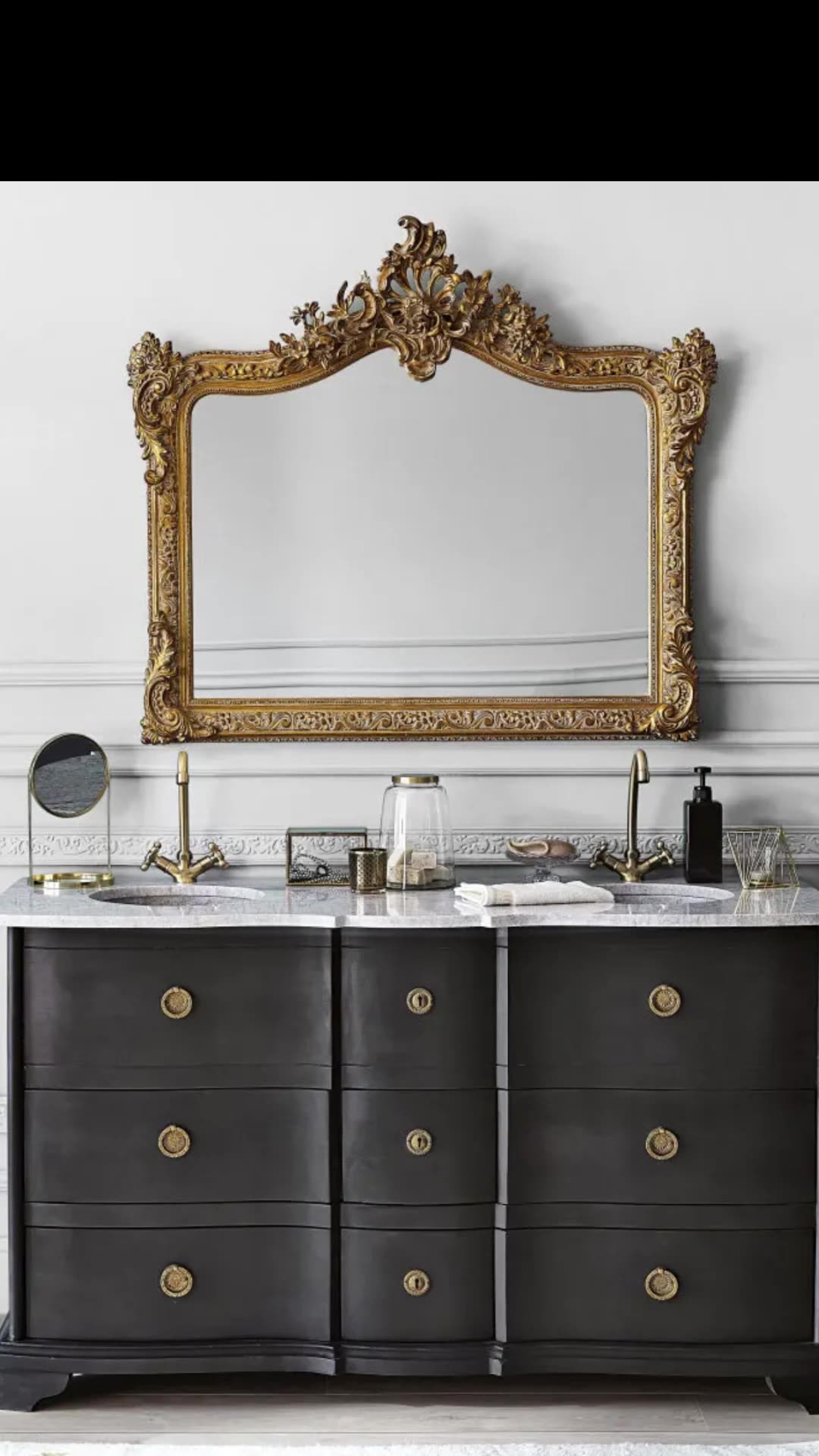 Extra Large Ornate Mirror Frame Floor Gold Leaf Foil Oversize Mirror