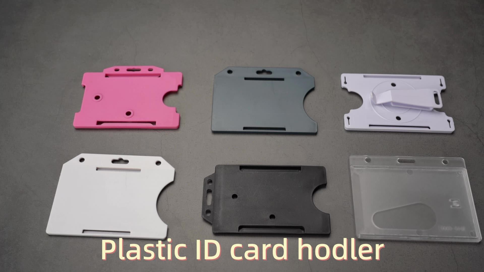 Bestom Hard Plastic Id Badge Holder Horizontal And Vertical Dual Use Id