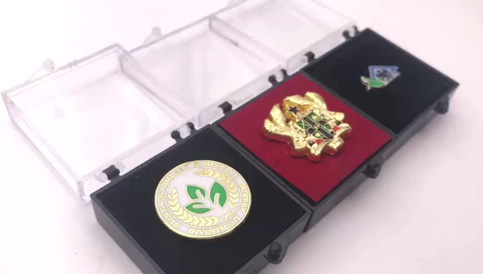 Fashion Lapel Pin Square Shape Plastic Box For Medal Holder With Sponge Buy Cheap Blank