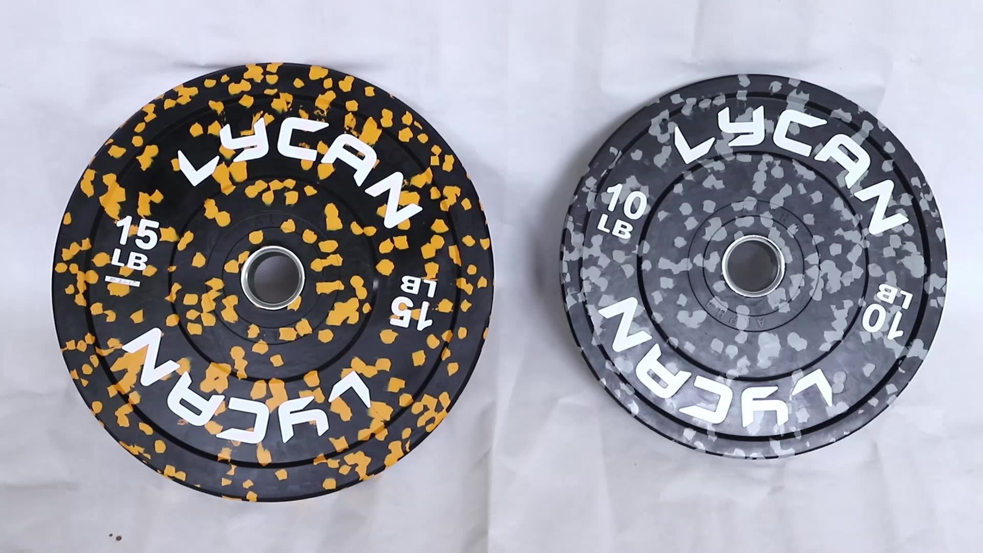 Alpha Hi Temp Fitness Gym Colorful Competition Fleck Rubber Weight