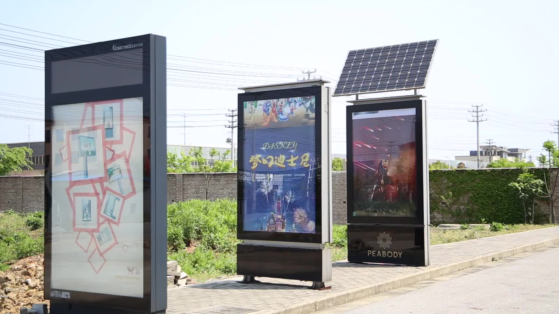 Customized Steel Outdoor Light Box Solar Pole Sign Mupi Digital Buy
