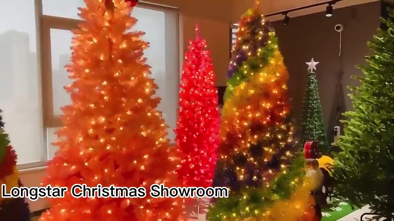 2023 Luxury 7.5ft Flocked Christmas Tree Decorative Snow Led Christmas