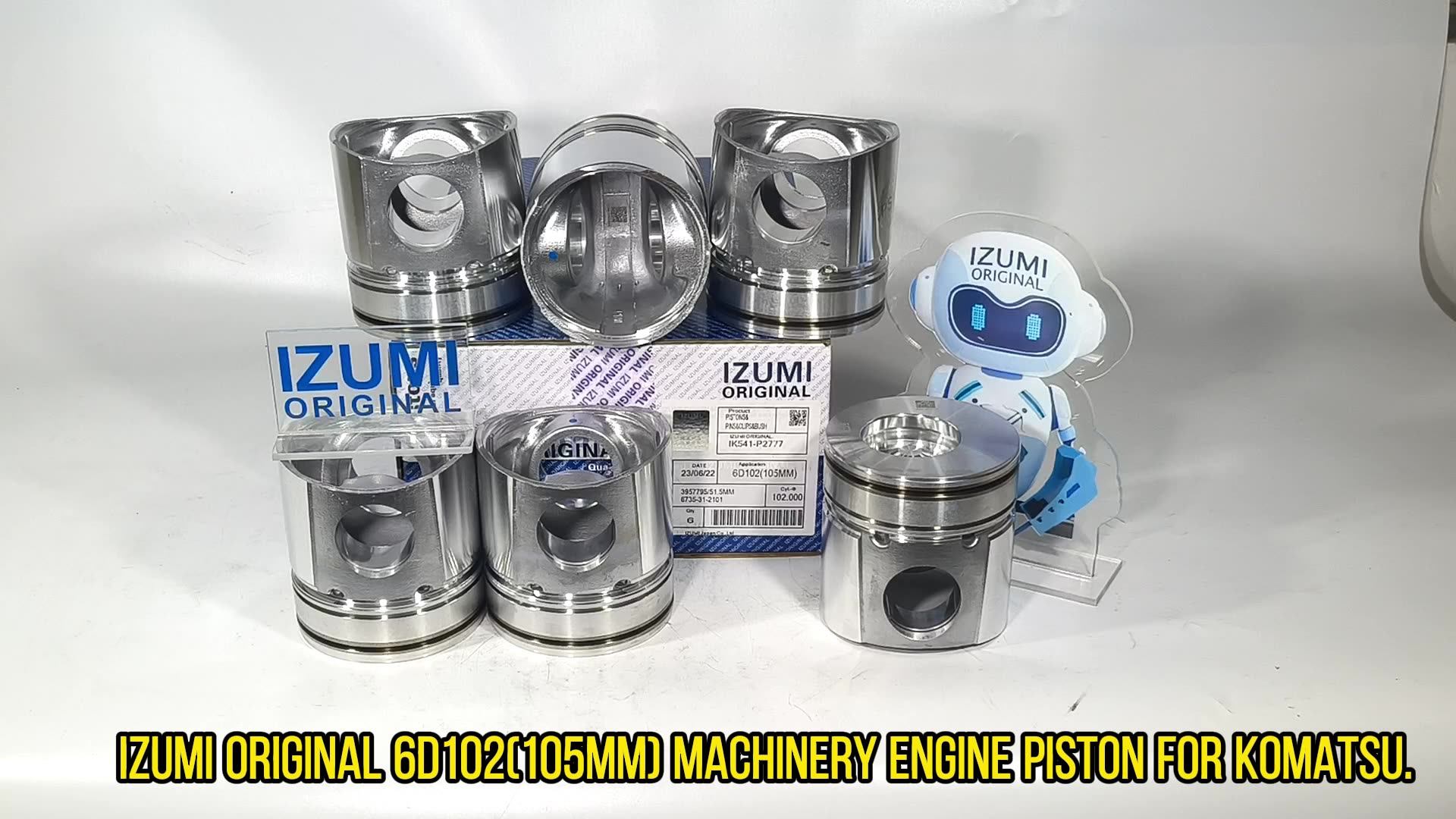 IZUMI Original SAA4D95LE-5 Pistons for KOMATSU Engines