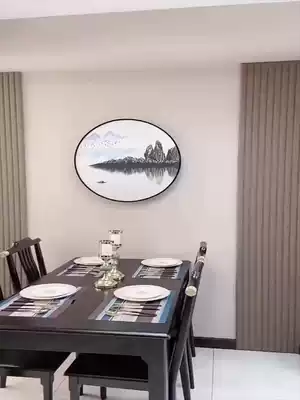 Customized new Chinese landscape simple bamboo wood fiber integrated wall panel decorative gusset fast light luxury TV background wall