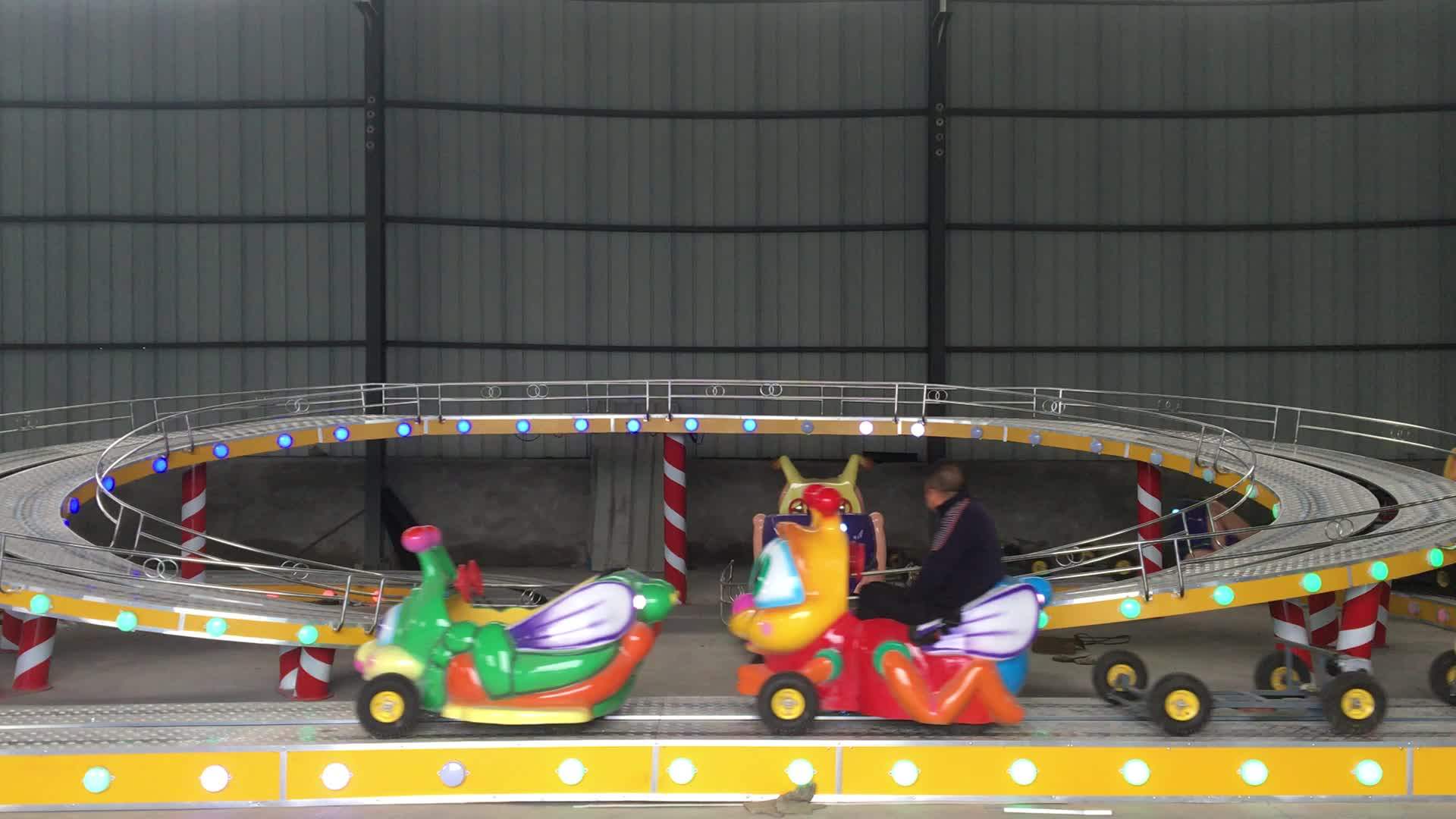 Funfair Park Backyard Outdoor Game Mini Shuttle Car Kid Roller Coaster