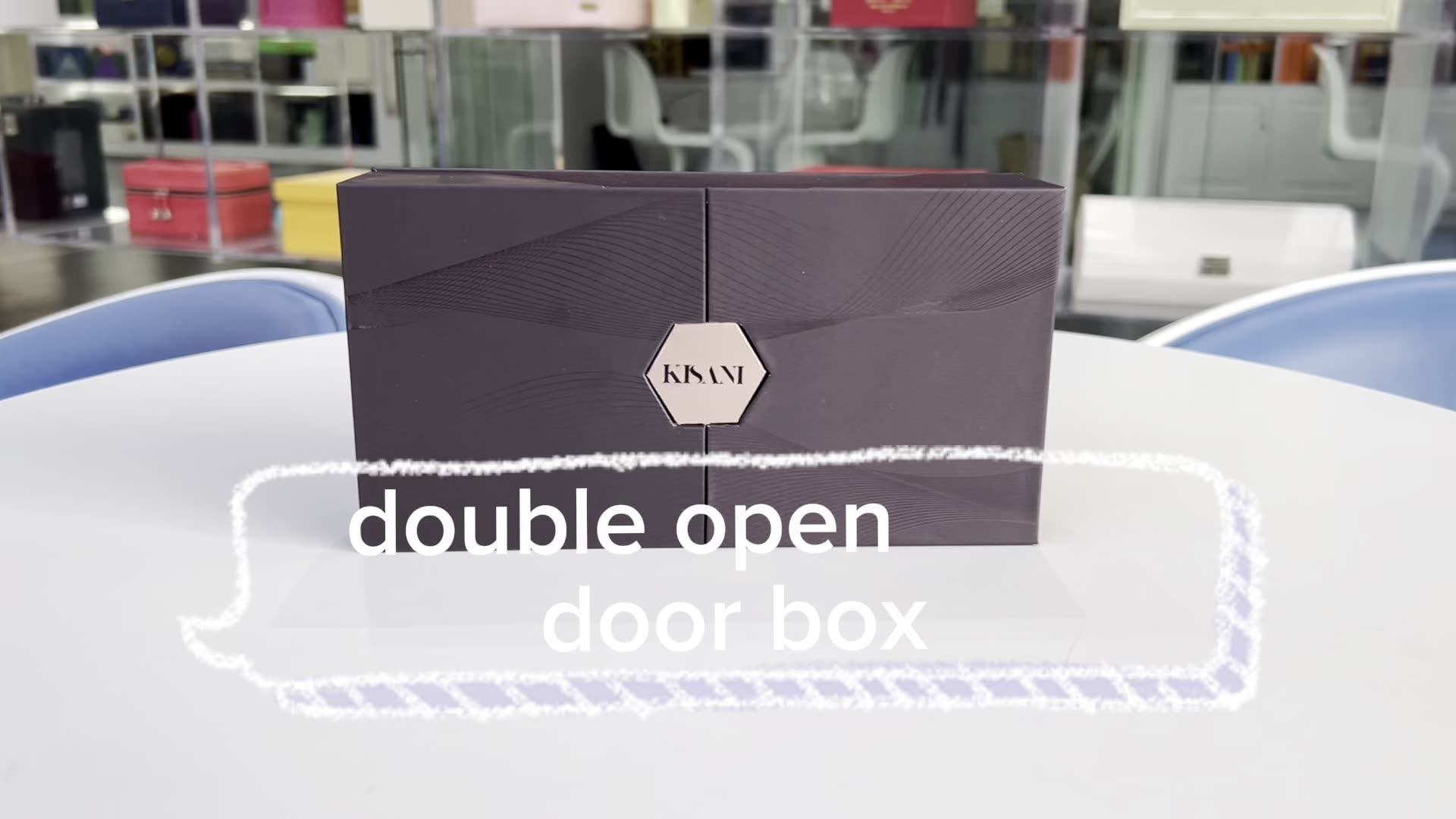 Luxury Custom Magnetic 2 Two Piece Side Open Double Door Gift Packaging ...