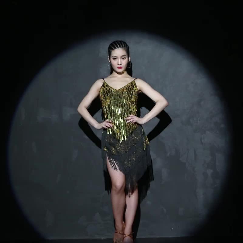Customized Oem/odm Sequin Dance Costume Women Latin Ballroom Dance