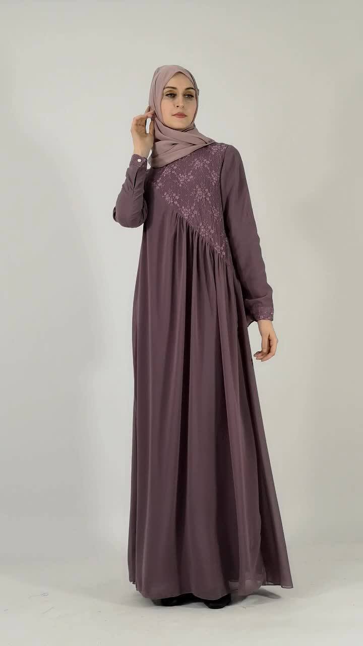 Women muslim abaya dress islamic clothing for women modest contract color turkish women clothing 