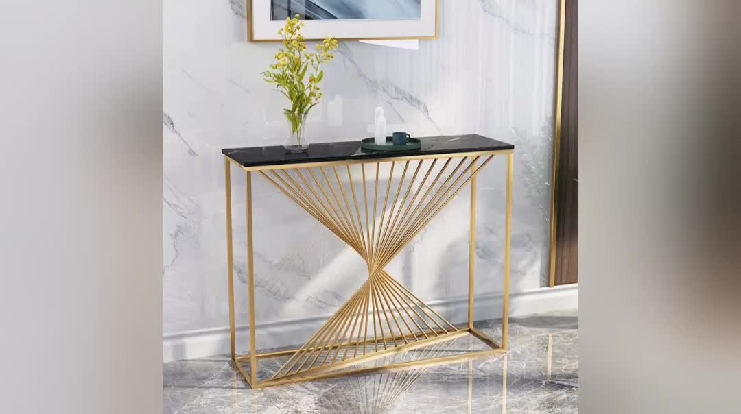 Mayco Entryway Modern Design Metal Wooden Side Narrow Console