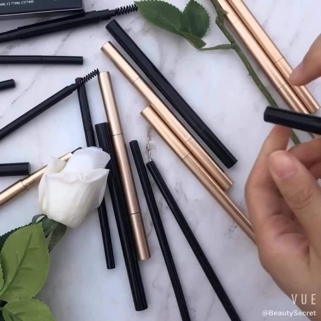 Custom Eyebrows Pencils Wholesale Gold Eyebrow Pencil China With Black